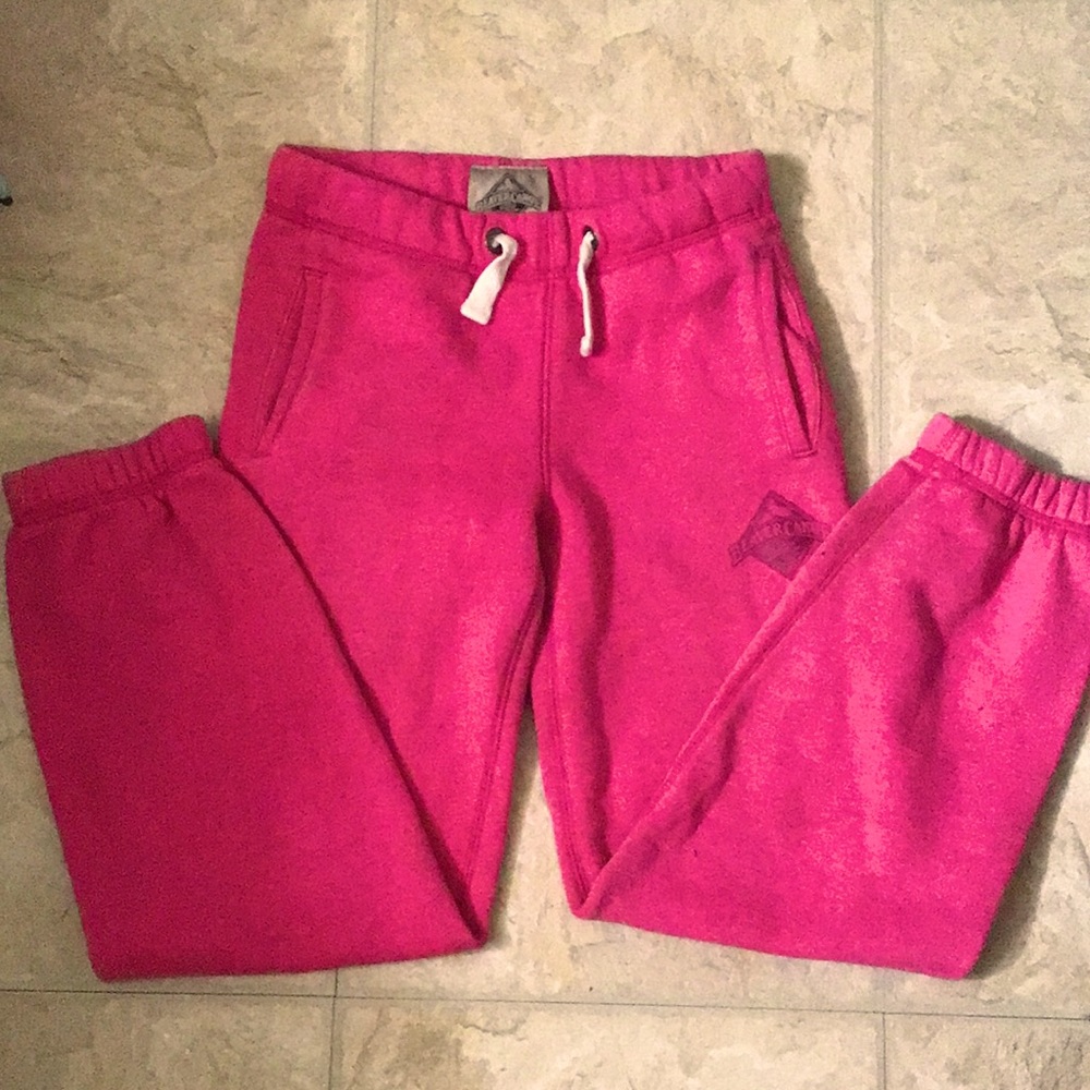 These are pink sweat pants